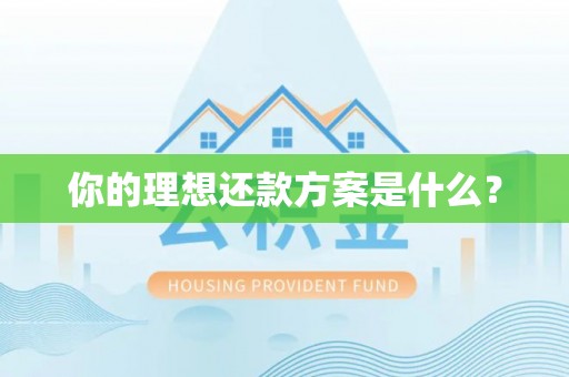 铜川你的理想还款方案是什么？