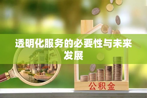 铜川透明化服务的必要性与未来发展