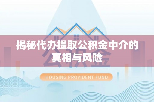 铜川揭秘代办提取公积金中介的真相与风险