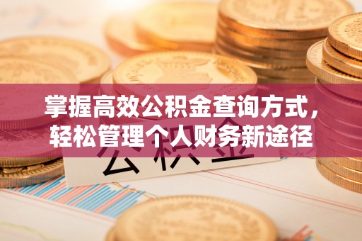 铜川掌握高效公积金查询方式，轻松管理个人财务新途径